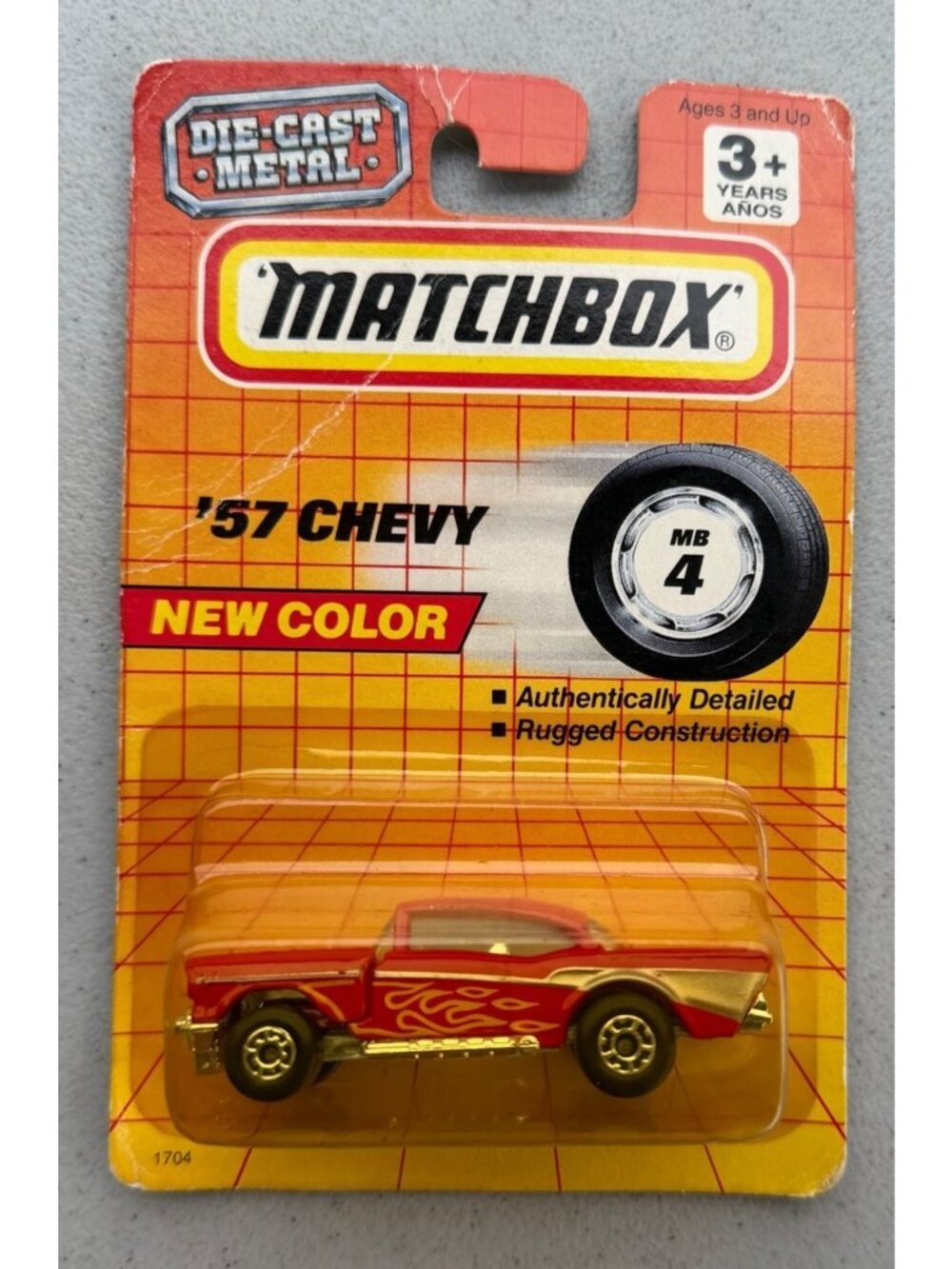 1993 Matchbox Motors Diecast Metal '57 Chevy Sports Car (READ)